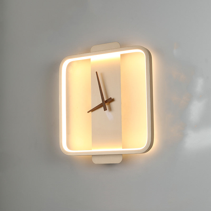 Nordic Wall Lamp Bedroom Bedside Lamp Clock Modeling Lamp PearlNestDecor.com