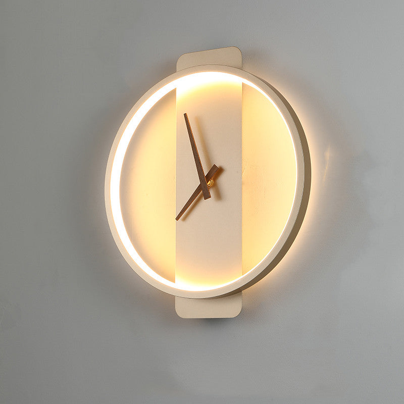 Nordic Wall Lamp Bedroom Bedside Lamp Clock Modeling Lamp PearlNestDecor.com