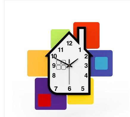 Child Creative Wall Clock Clock Children Room Clock Living Room Decoration Home PearlNestDecor.com
