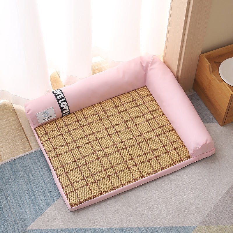 Summer Cooling Mats Cat Bed Dog Bed Dog Sofa Pet Mats Cat House Ice Pad Dog Sleeping Mats Cool Cold Bamboo Fiber Cat Bed Pets Fashion