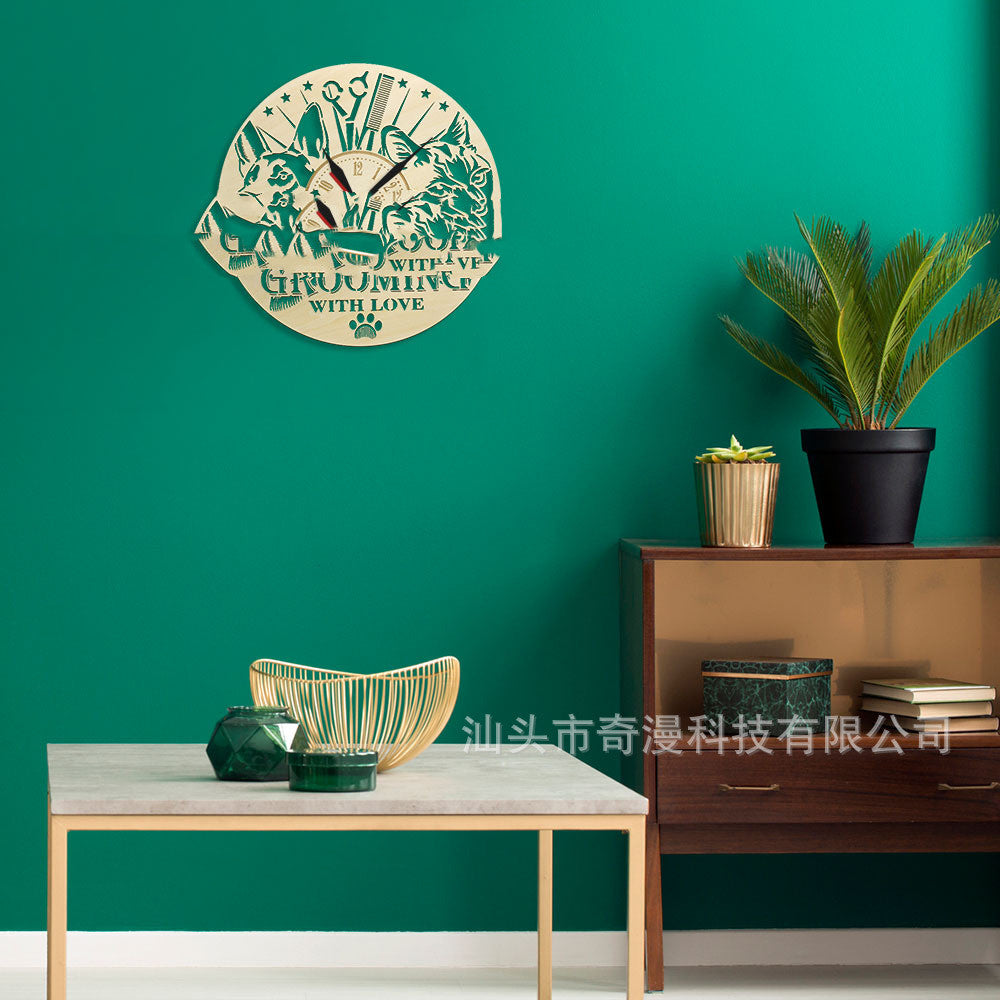 Wooden Wall Clock Modern Wall Clock PearlNestDecor.com
