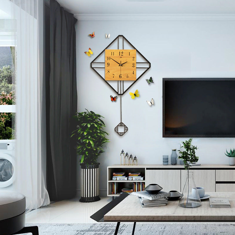 Creative Clock Modern Minimalist Atmosphere Clock Design Sense Wall Clock PearlNestDecor.com