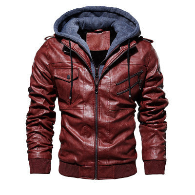 Winter Fashion Motorcycle Leather Jacket Men Slim Fit Oblique Zipper PU Jackets Autumn Mens Leather Biker Coats Warm Streetwear CJD