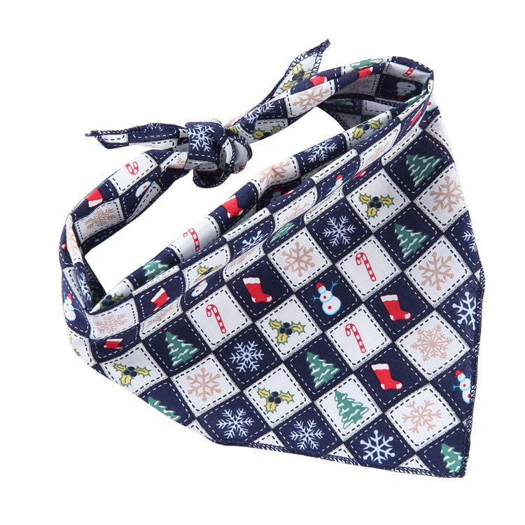 Adjustable Dog Bandana Cotton Pet Neckerchief Cat Triangle Scarf Soft Saliva Towel Small Medium Large Dog Accessories Pets Fashion