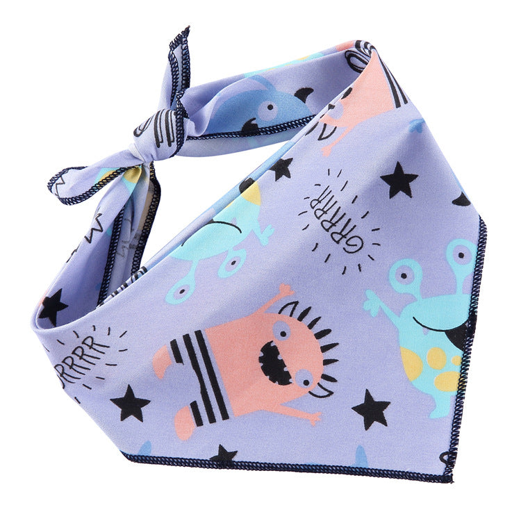 Adjustable Dog Bandana Cotton Pet Neckerchief Cat Triangle Scarf Soft Saliva Towel Small Medium Large Dog Accessories Pets Fashion
