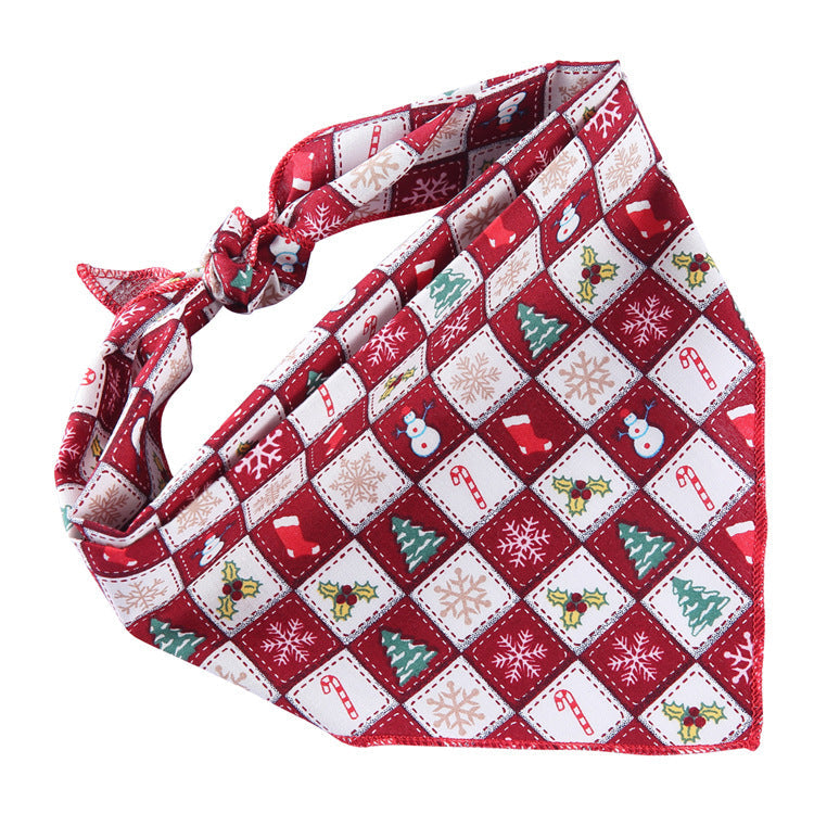 Adjustable Dog Bandana Cotton Pet Neckerchief Cat Triangle Scarf Soft Saliva Towel Small Medium Large Dog Accessories Pets Fashion