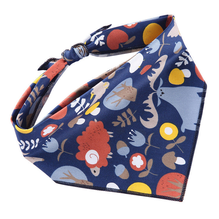 Adjustable Dog Bandana Cotton Pet Neckerchief Cat Triangle Scarf Soft Saliva Towel Small Medium Large Dog Accessories Pets Fashion