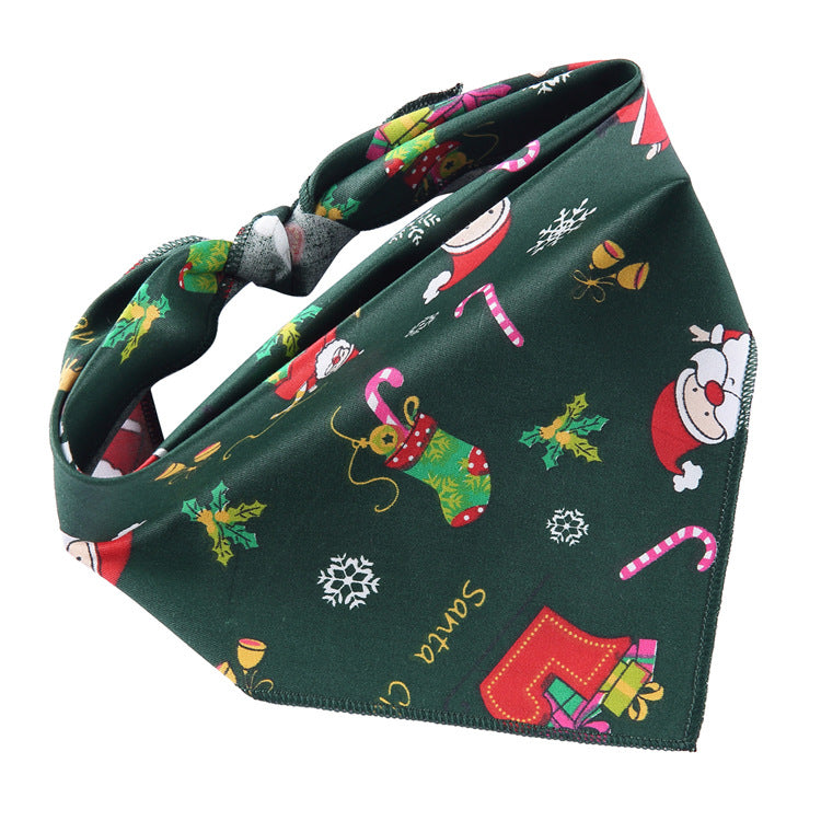 Adjustable Dog Bandana Cotton Pet Neckerchief Cat Triangle Scarf Soft Saliva Towel Small Medium Large Dog Accessories Pets Fashion