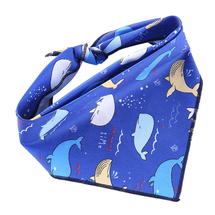 Adjustable Dog Bandana Cotton Pet Neckerchief Cat Triangle Scarf Soft Saliva Towel Small Medium Large Dog Accessories Pets Fashion