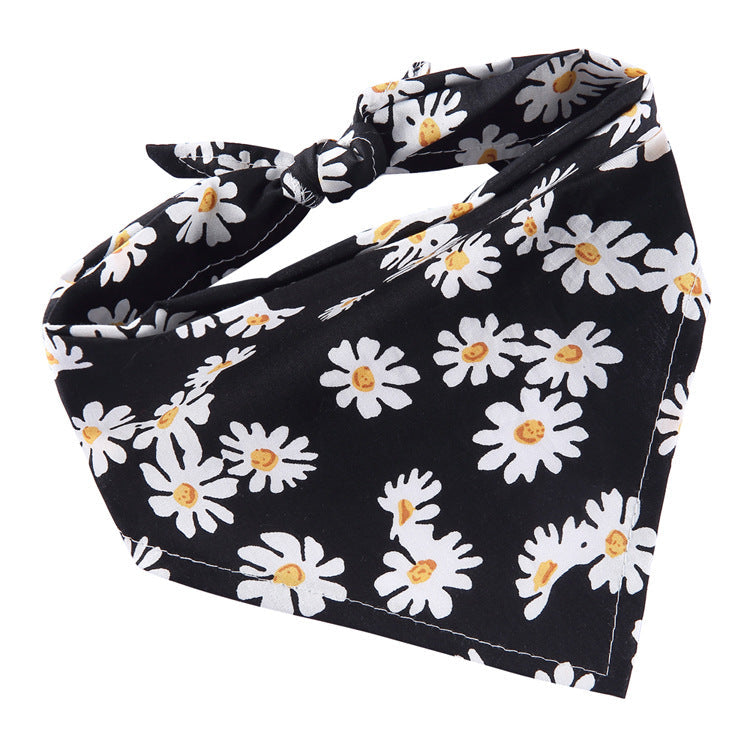 Adjustable Dog Bandana Cotton Pet Neckerchief Cat Triangle Scarf Soft Saliva Towel Small Medium Large Dog Accessories Pets Fashion