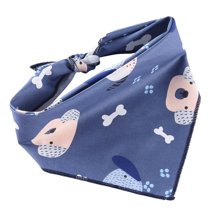 Adjustable Dog Bandana Cotton Pet Neckerchief Cat Triangle Scarf Soft Saliva Towel Small Medium Large Dog Accessories Pets Fashion