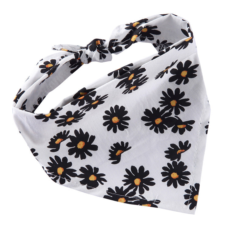Adjustable Dog Bandana Cotton Pet Neckerchief Cat Triangle Scarf Soft Saliva Towel Small Medium Large Dog Accessories Pets Fashion