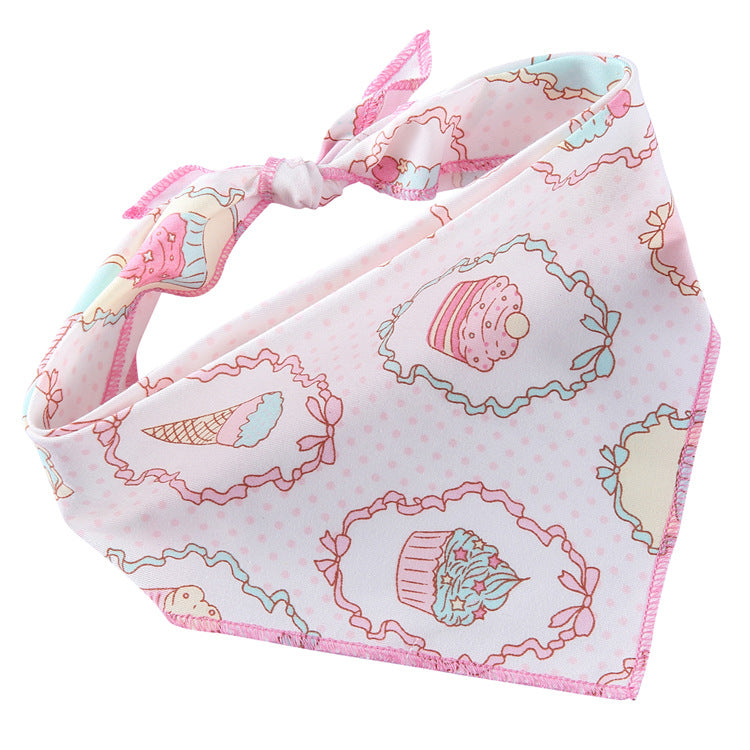 Adjustable Dog Bandana Cotton Pet Neckerchief Cat Triangle Scarf Soft Saliva Towel Small Medium Large Dog Accessories Pets Fashion