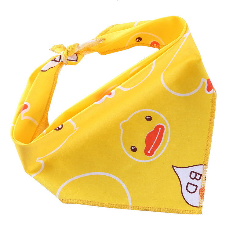 Adjustable Dog Bandana Cotton Pet Neckerchief Cat Triangle Scarf Soft Saliva Towel Small Medium Large Dog Accessories Pets Fashion
