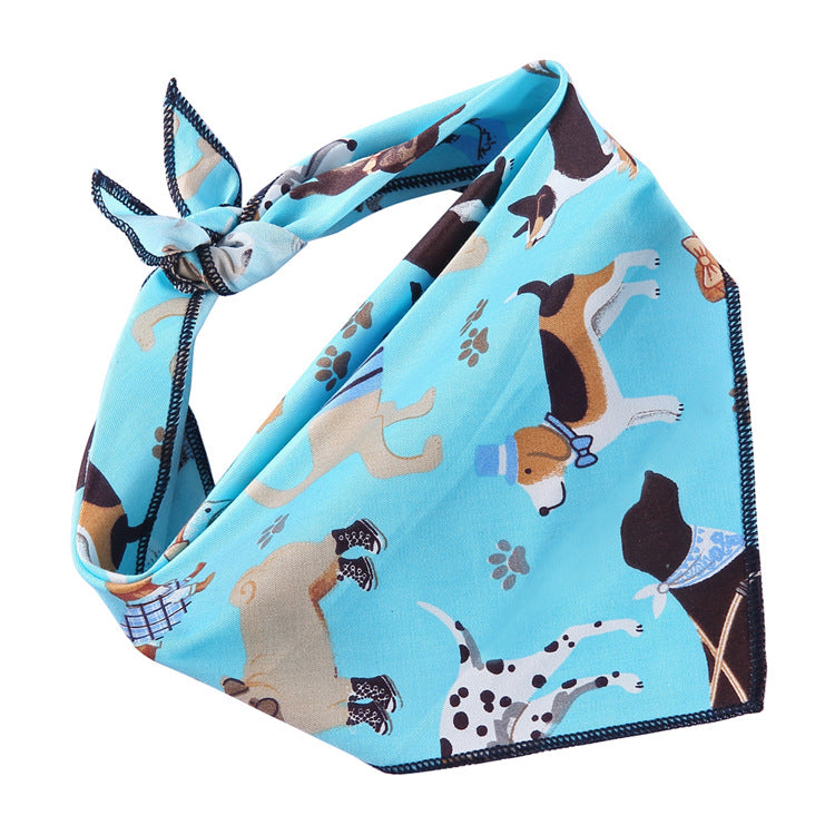 Adjustable Dog Bandana Cotton Pet Neckerchief Cat Triangle Scarf Soft Saliva Towel Small Medium Large Dog Accessories Pets Fashion