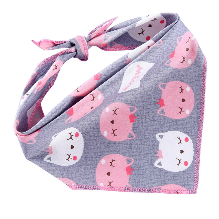 Adjustable Dog Bandana Cotton Pet Neckerchief Cat Triangle Scarf Soft Saliva Towel Small Medium Large Dog Accessories Pets Fashion