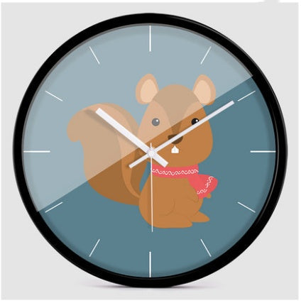 Creative Cartoon Modern Minimalist Animal Wall Clock PearlNestDecor.com