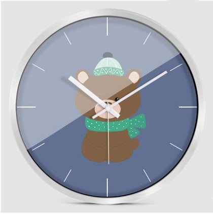 Creative Cartoon Modern Minimalist Animal Wall Clock PearlNestDecor.com