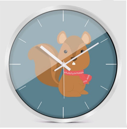 Creative Cartoon Modern Minimalist Animal Wall Clock PearlNestDecor.com