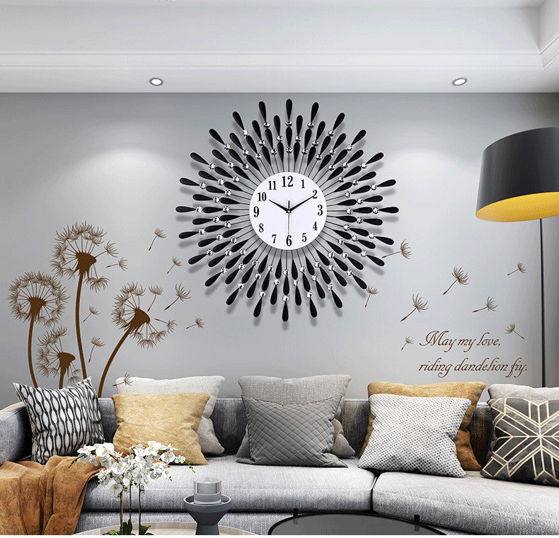 Creative Craft Clock Watch Wrought Iron Wall Clock Decoration PearlNestDecor.com