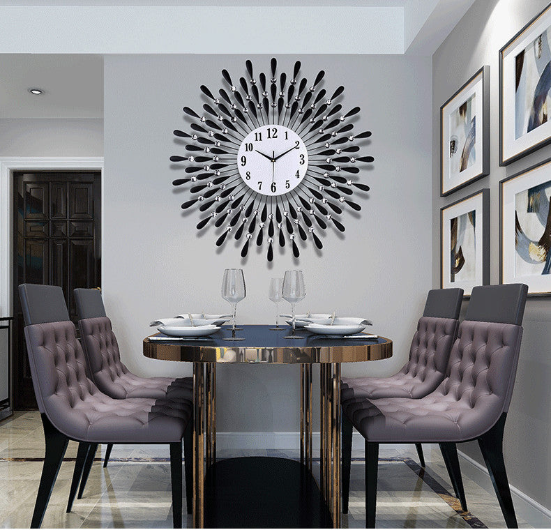 Creative Craft Clock Watch Wrought Iron Wall Clock Decoration PearlNestDecor.com