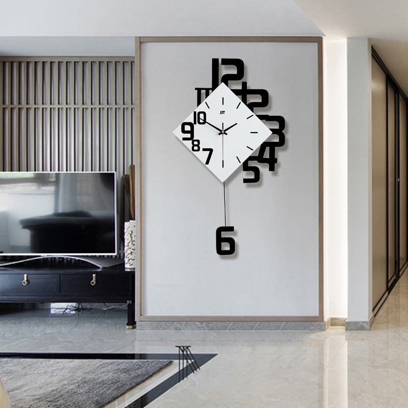 Personalized Digital Clock Fashion Wall Clock Wooden Creative Decorative Wall Watch PearlNestDecor.com