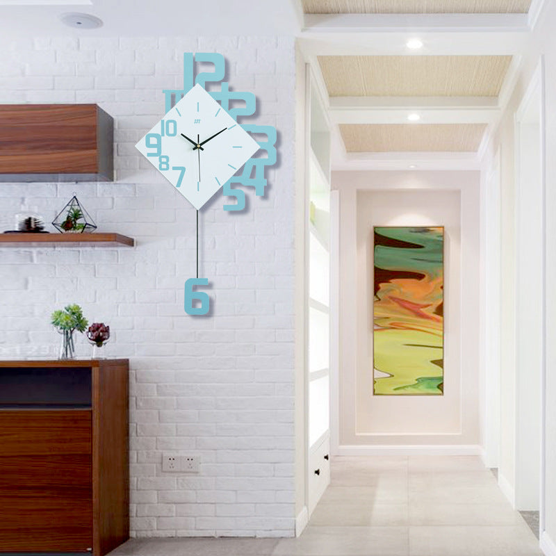 Personalized Digital Clock Fashion Wall Clock Wooden Creative Decorative Wall Watch PearlNestDecor.com
