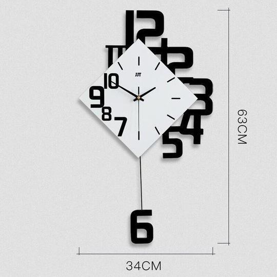 Personalized Digital Clock Fashion Wall Clock Wooden Creative Decorative Wall Watch PearlNestDecor.com