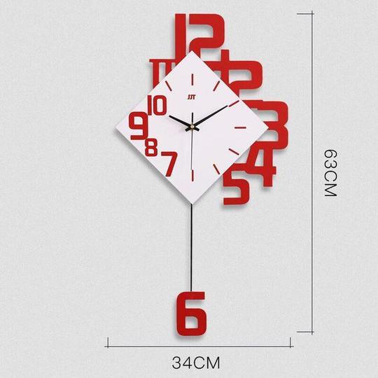 Personalized Digital Clock Fashion Wall Clock Wooden Creative Decorative Wall Watch PearlNestDecor.com