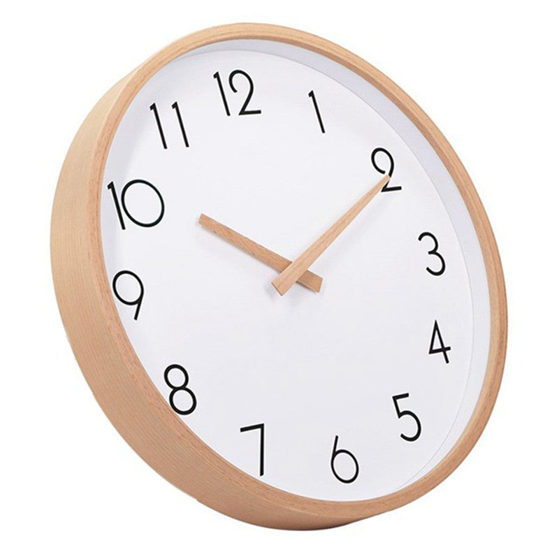 Japanese Style Silent Clock Bedroom Creative Wall-mounted Quartz Clock PearlNestDecor.com