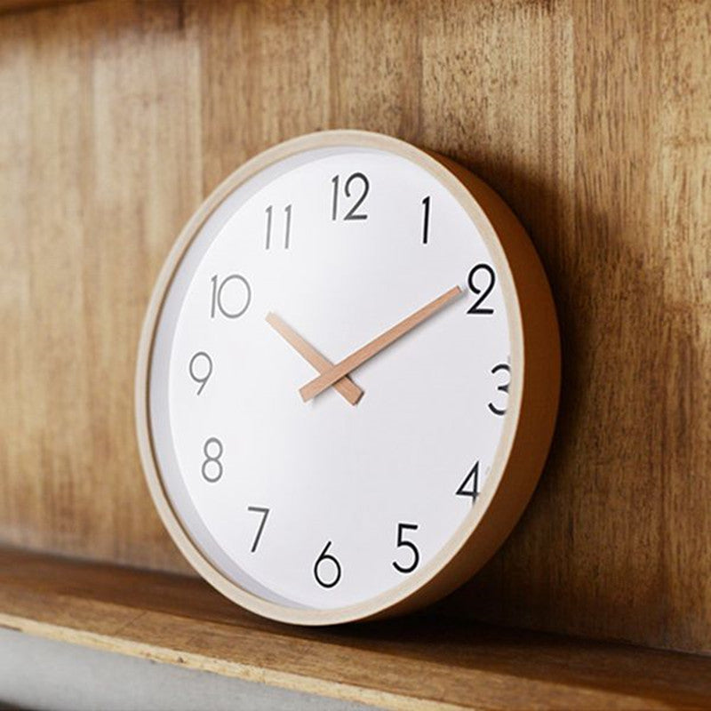 Japanese Style Silent Clock Bedroom Creative Wall-mounted Quartz Clock PearlNestDecor.com