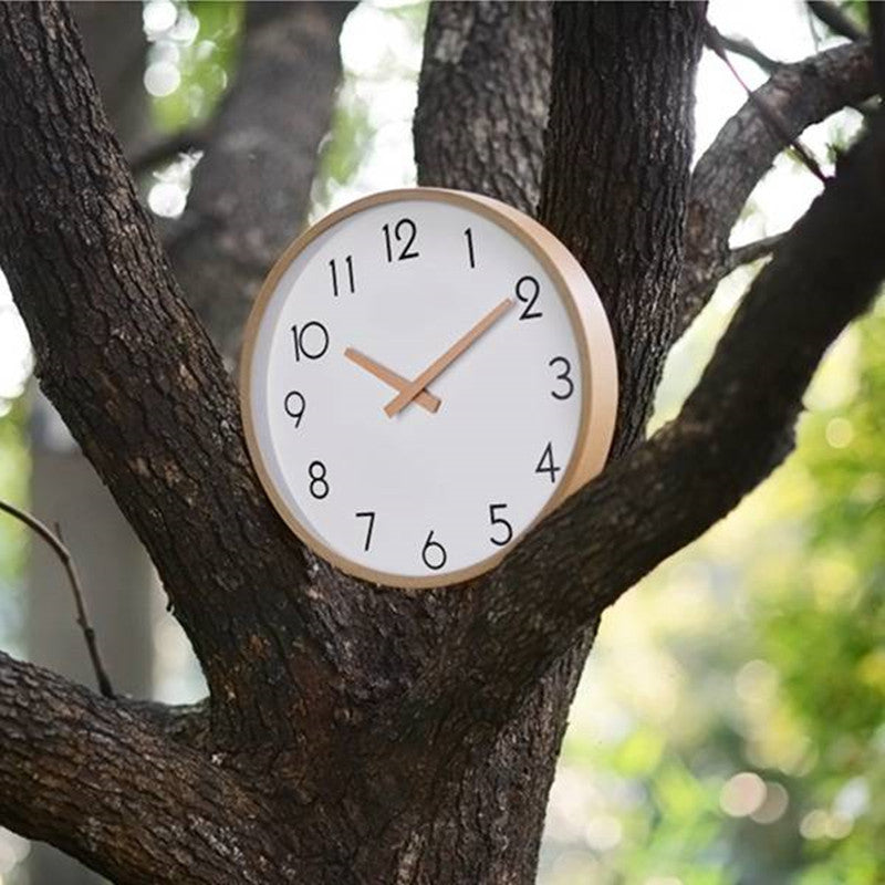 Japanese Style Silent Clock Bedroom Creative Wall-mounted Quartz Clock PearlNestDecor.com