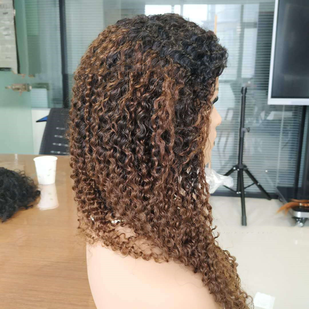 10A Ombre Human Hair Kinky Curly 4x4 Lace Front Wigs T1B 30 LuxuryLifeWay Online Store