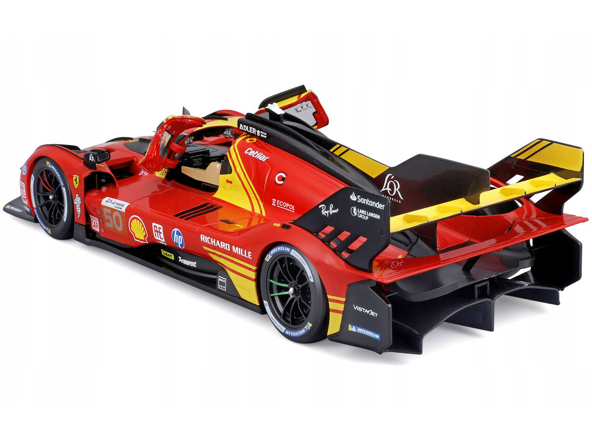 Ferrari 499P #50 Antonio Fuoco - Miguel Molina - Nicklas Nielsen "Ferrari AF Corse" Winner "24 Hours of Le Mans" (2024) "Racing" Series 1/18 Diecast Model Car by Bburago LuxuryLifeWay Online Store