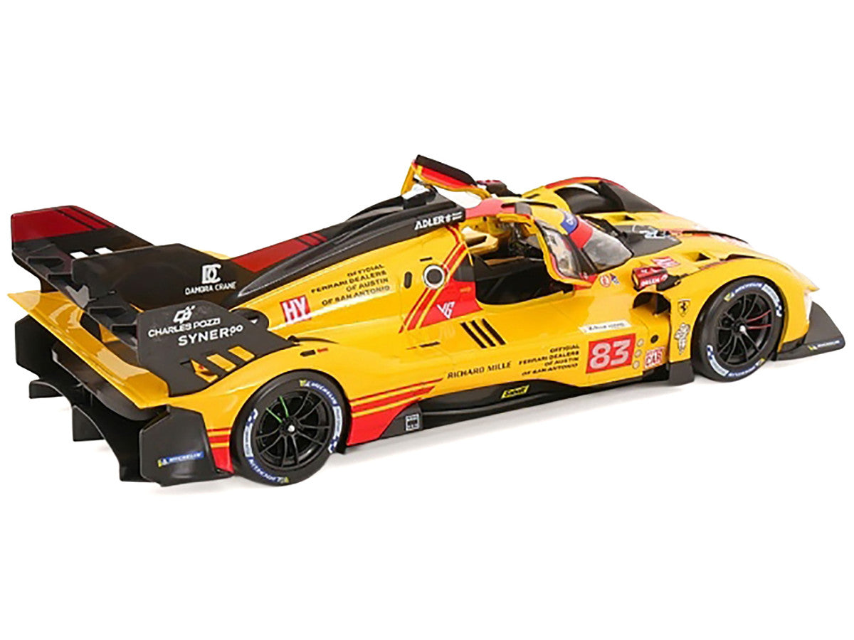 Ferrari 499P #83 Robert Kubica - Robert Shwartzman - Yifei Ye "Ferrari AF Corse" "24 Hours of Le Mans" (2024) "Racing" Series 1/18 Diecast Model Car by Bburago LuxuryLifeWay Online Store