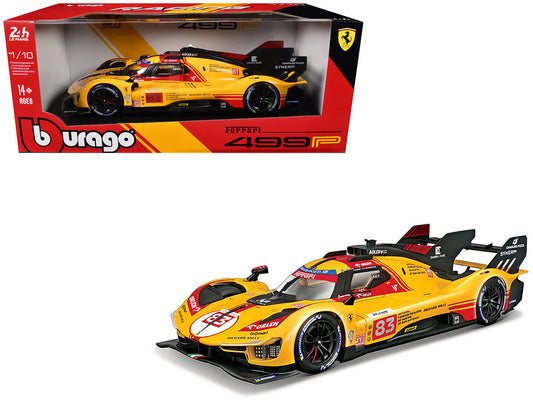Ferrari 499P #83 Robert Kubica - Robert Shwartzman - Yifei Ye "Ferrari AF Corse" "24 Hours of Le Mans" (2024) "Racing" Series 1/18 Diecast Model Car by Bburago LuxuryLifeWay Online Store