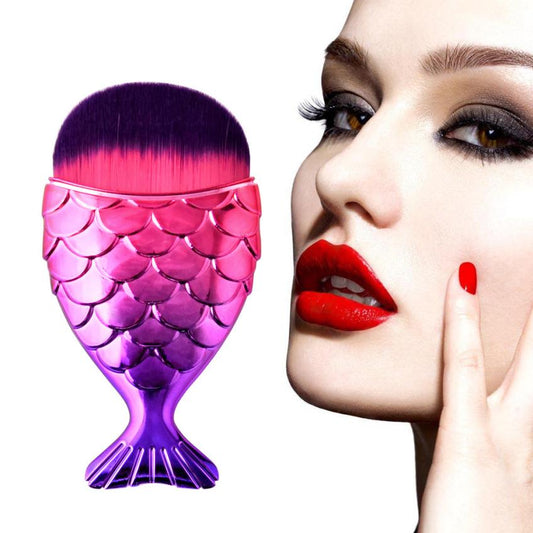Fish Scale Makeup Brush Fishtail Bottom Brush Powder Blush Makeup Cosmetic Brushes CJD2