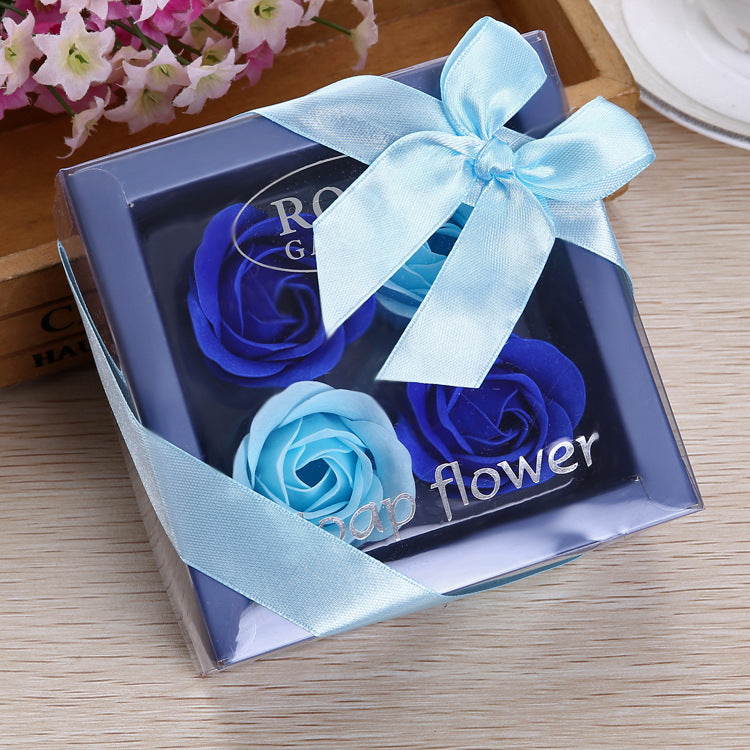 4 Rose Soap Flowers Gift Box For Valentine's Day LuxuryLifeWay Online Store