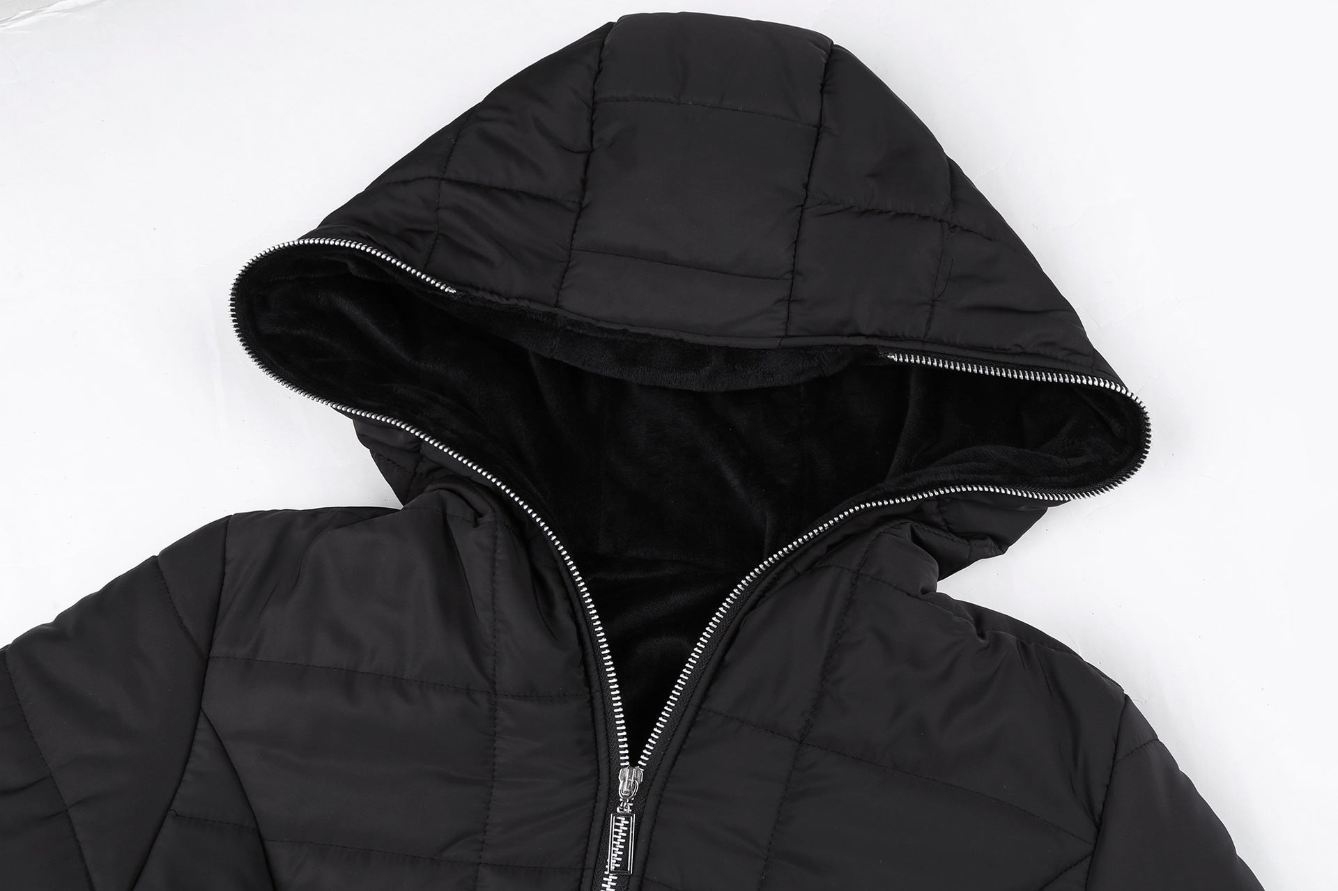 Hooded long-sleeved warm and velvet cotton jacket LadyShow.Store