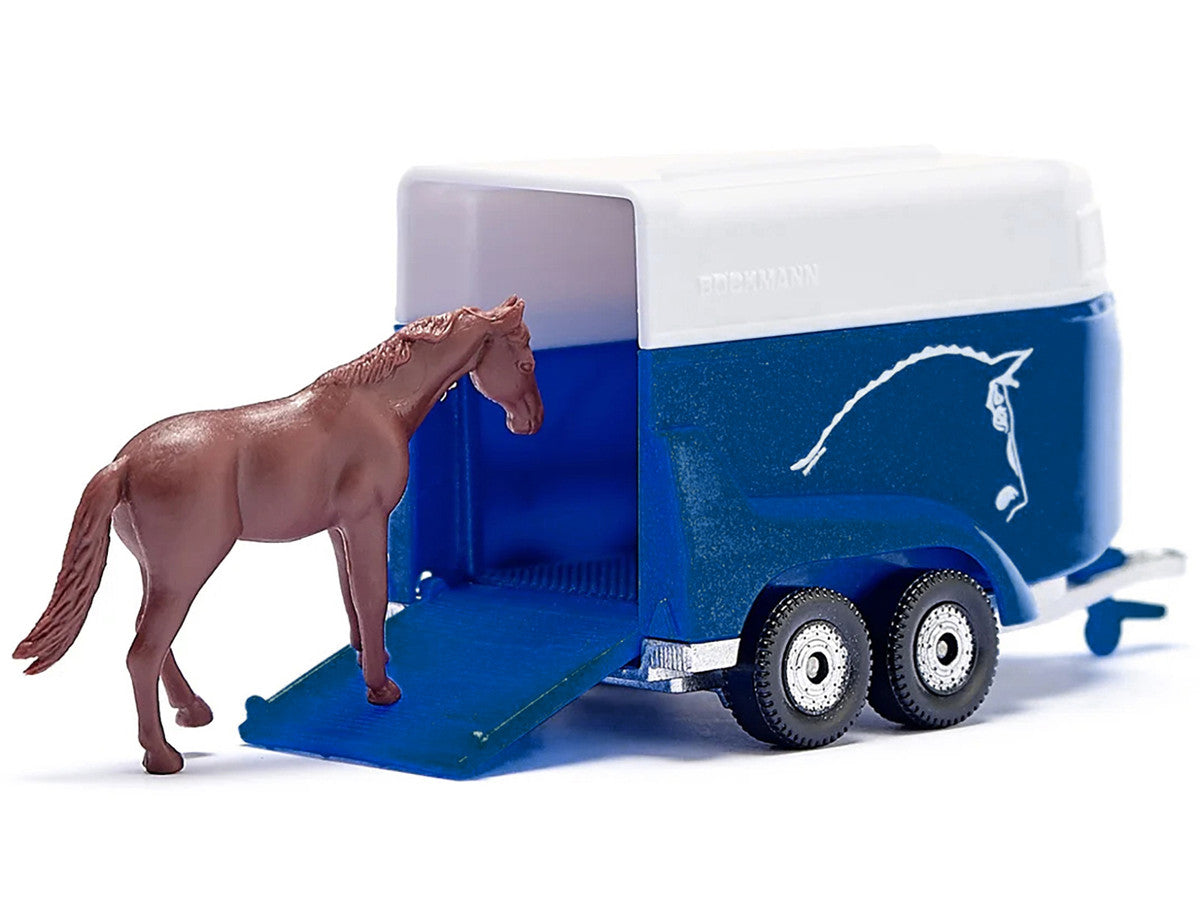 Jeep Red with Horse Trailer Blue and Horse Accessory Diecast Model by Siku LuxuryLifeWay Online Store