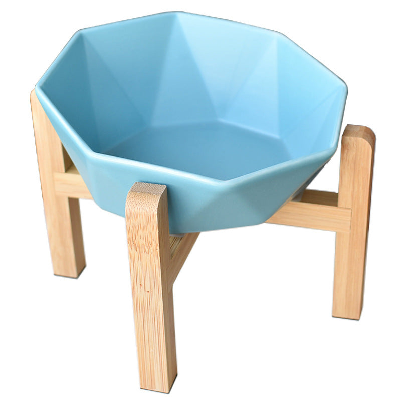 Ceramic high-footed cat food bowl Pets Fashion