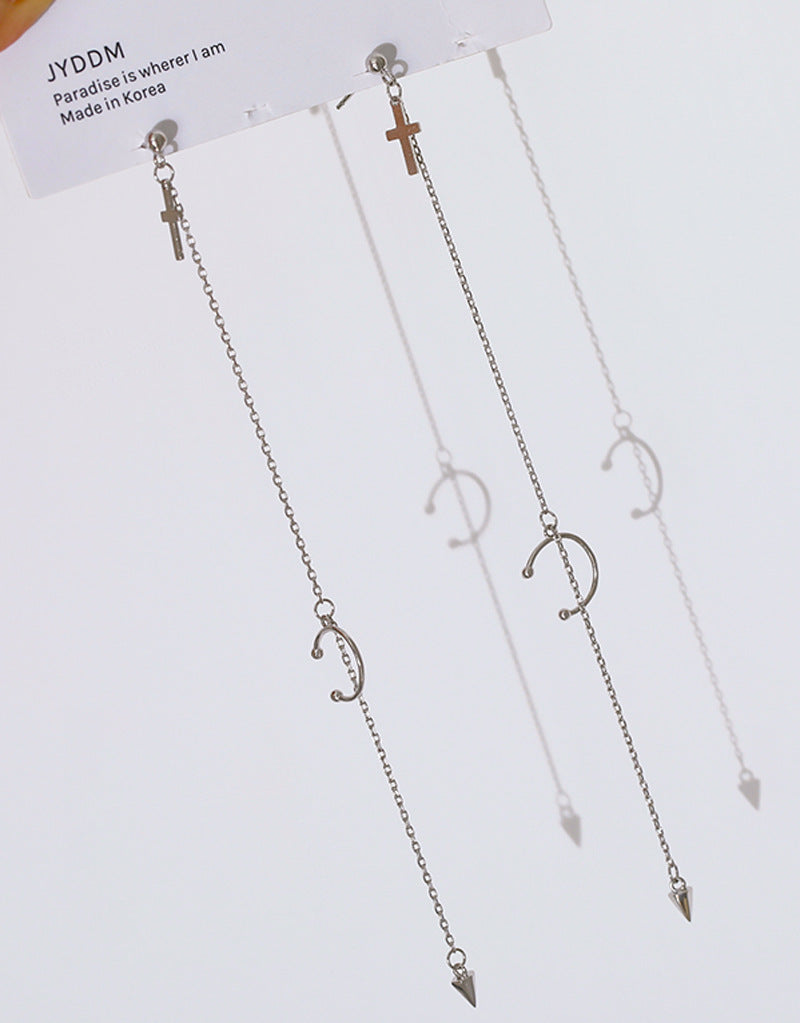 Single cross earring