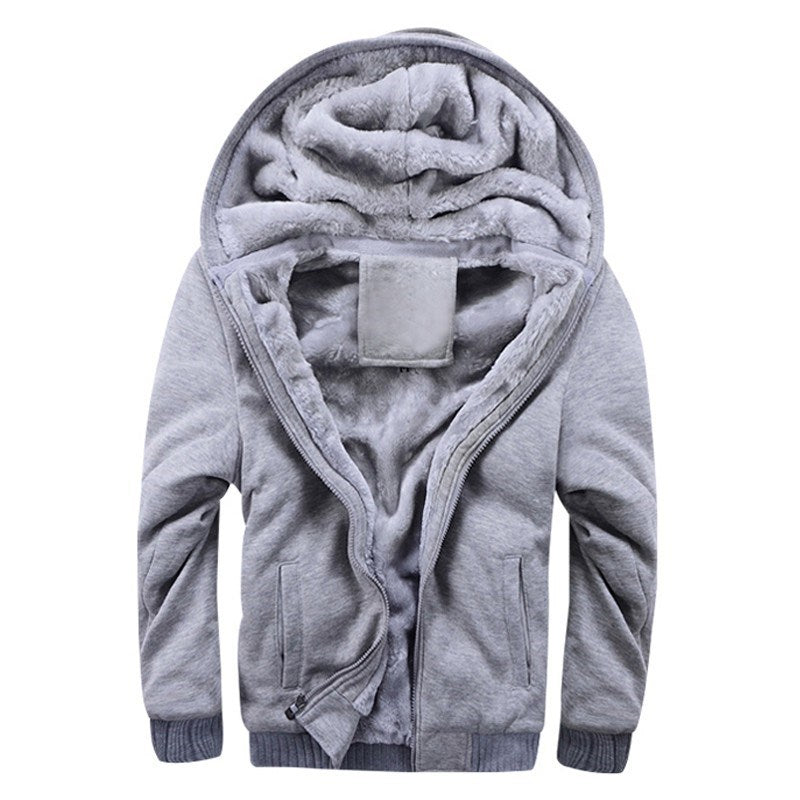 Casual sports polar fleece hooded jacket CJD