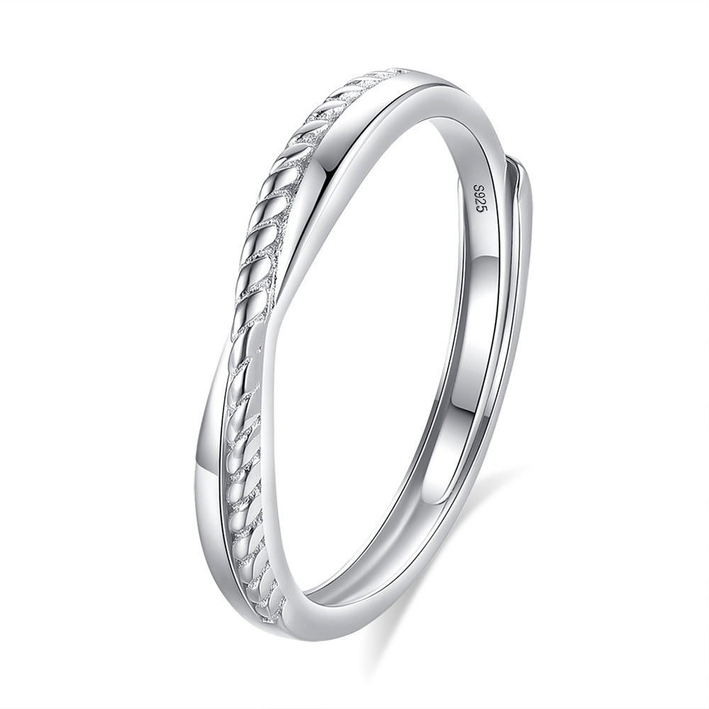 S925 Silver Adjustable Ring For Couples LadyShow.Store