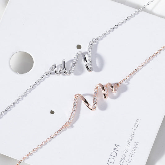 Heartbeat Necklace S925 Sterling Silver LadyShow.Store