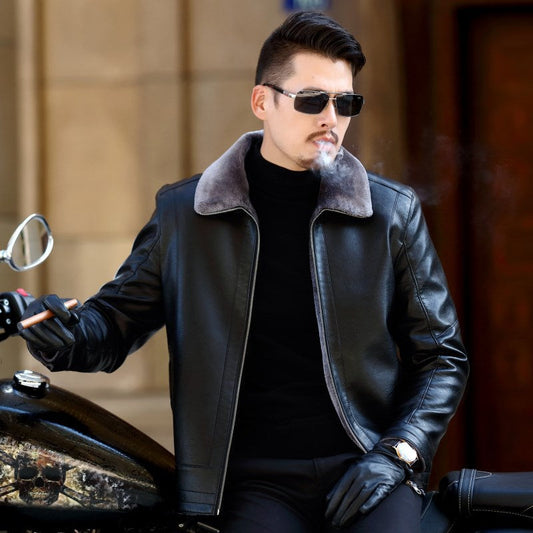 Middle aged sheepskin jacket Best YouTube Store