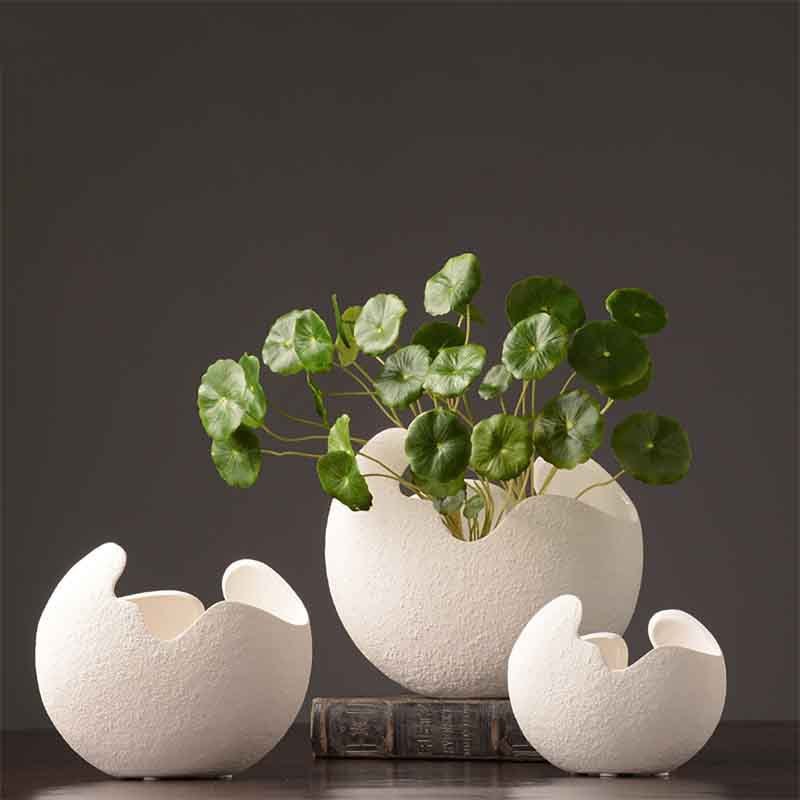Stylish White Ceramic Vase PearlNestDecor.com