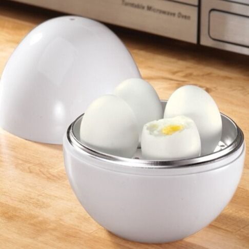 Capacity For 4 Eggs Microwave Egg Steamer Boiler Cooker Easy Quick 5 Minutes Hard Or Soft Boiled Kitchen Cooking Tools Kitchen Gadgets LadyShow.Store