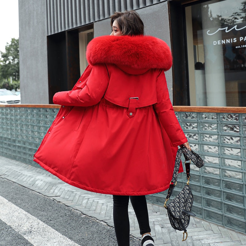 Ladies mid-length down padded jacket LuxuryLifeWay Online Store