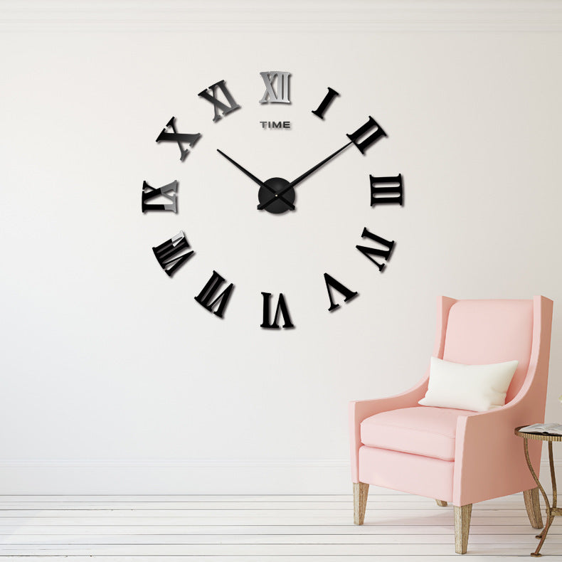 European mirror wall clock creative clock PearlNestDecor.com